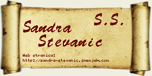 Sandra Stevanić vizit kartica